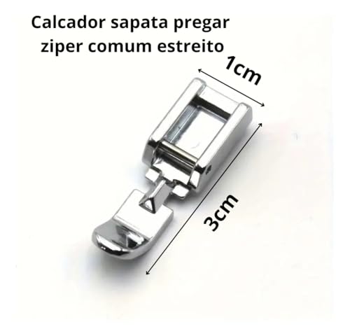Calcador para zíper Vivo Estreito Sapata para máquina de costura doméstica acessório para pregar Cal