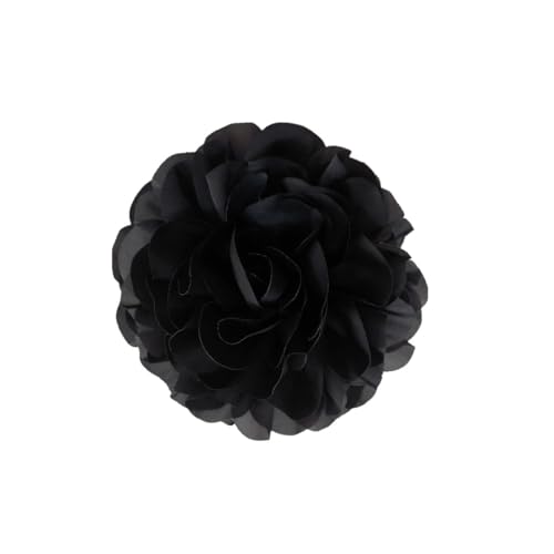 Image of Large Fabric Rose Flower Brooch Lapel Pins for Women Bride 7.5in Big Satin Camellia Flower Brooches Pin Dress Suit Ceremony Accessories Wedding Prom Jewelry Gifts
