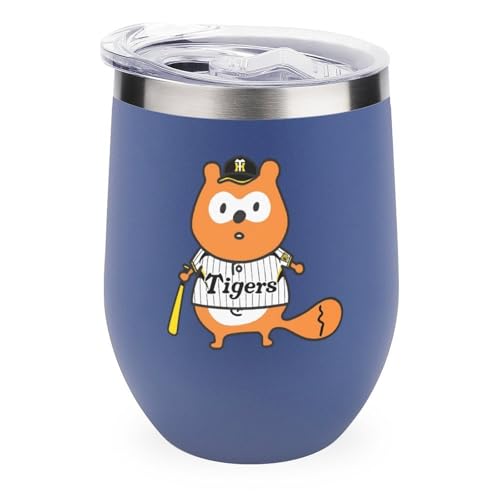 ワインタンブラー 阪神タイガース 野球応援 卵殻カップ タンブラー 350ml U字型 コーヒーカップ 蓋付き ステンレス製 魔法瓶 保冷 保温 水筒 直飲み 応援グッズ プレゼント