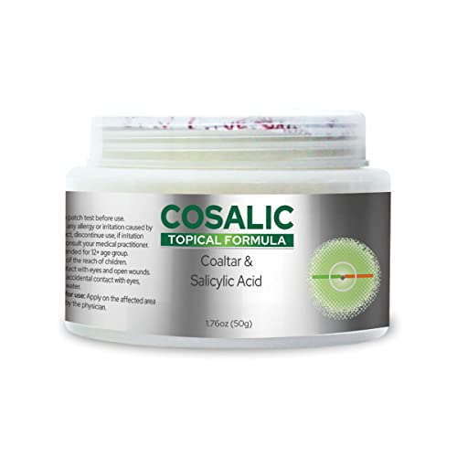 SALVE Cosalic Coal Tar & Salicylic Acid Ointment (50 g / 1.76 oz) - Psoriasis Relief Cream for Scaly, Itchy, Flaky Skin