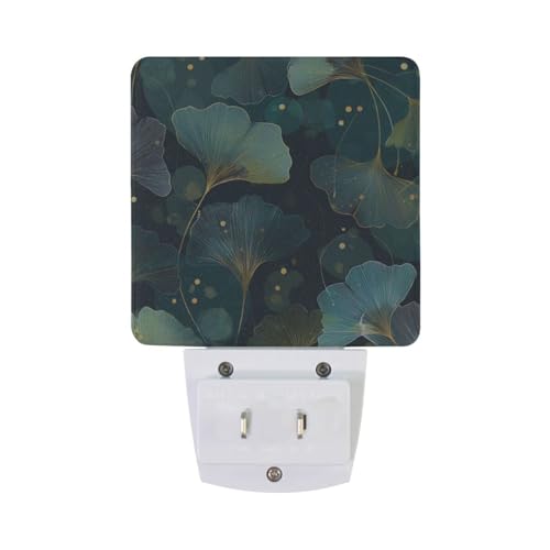 Lámpara nocturna con sensor de luz y diseño hojas de ginkgo miniatura 6