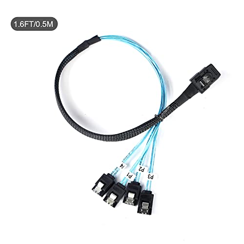 Cable mini SAS a 4 SATA SFF-8087 AdcAudx para solucionar falta de puertos 6