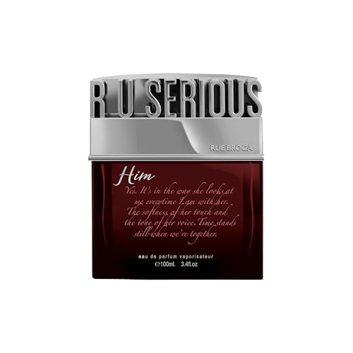 Rue Broca R U Serious Him Eau de Parfum – 100ml | Luxurious Long-Lasting Men's Fragrance | Unforgettable Aromatic Scent with Bergamot, Jasmine, & Ambergris