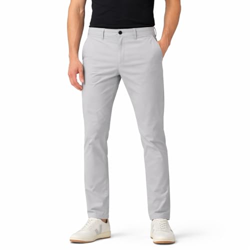 Image of Men's Casual Regular Fit Cotton Pants | Chinos | Trousers