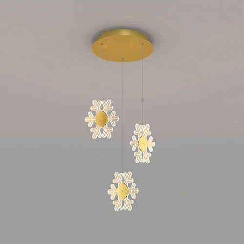 Lustre linéaire à 3 lumières pour table à manger et luminaire suspendu LED chic