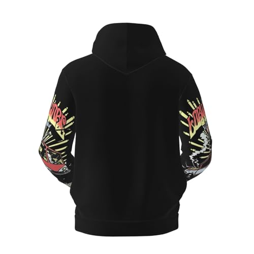 Lorna Music Shore Men's Casual Fleece Hoodie Pullover Hooded Long Sleeve Sweatshirt with Pockets2