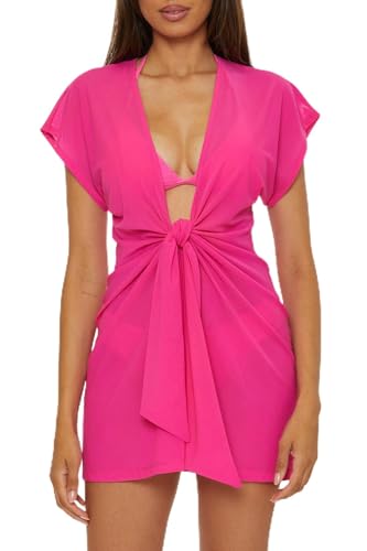 Trina Turk Indio Tie Front Dress, Casual, Sheer, Beach Cover Ups for Women