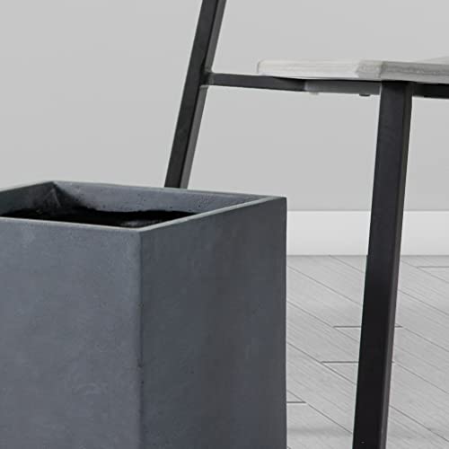 Kante Af0001B-60121 Large Concrete Square, Elegant Handmade Garden Planters Pots For Indoor Outdoor Use, 12" H, Slate Gray #TOP4