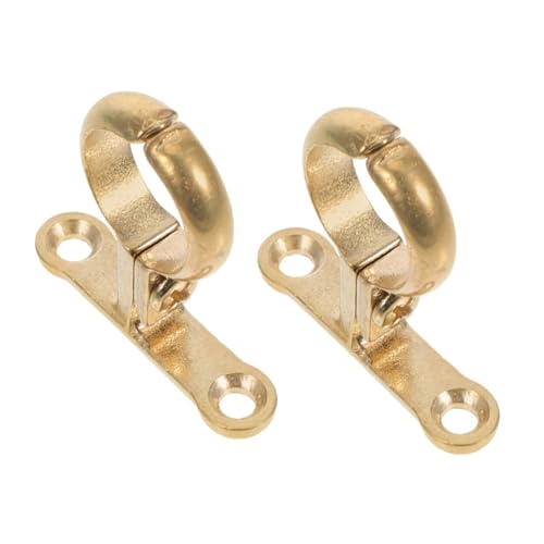 VILLCASE 2Pcs Brass Hose Clamp Bracket for Water Pipe Support Pipe Mounting Clamp Heavy Duty Brass Pipe Fixing for Home and Industrial Use
