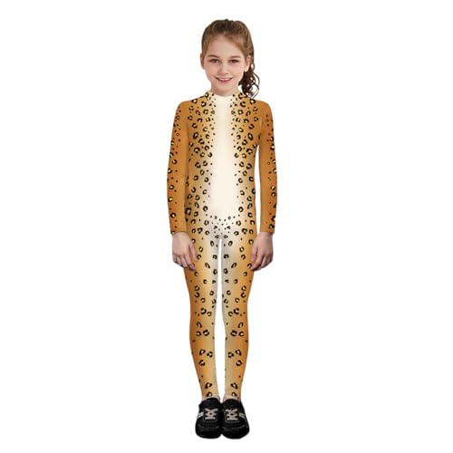 Combinaison léopard enfant unisexe pour spectacle et fête d'Halloween animée