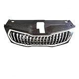 Parachoques Parrilla Para KIA Para Rio Para K2 (2011-2014): Rejillas De Competición Con Moldura Rejilla Frontal ABS Cromada Parrilla Delantera Coche(Chrome glitter style)