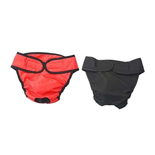 VANZACK 2Pcs XL Female Dog Diapers Elastic Puppy Sanitary Underwear Comfortable Design Washable with Hook Loop for Easy Use for Incontinence