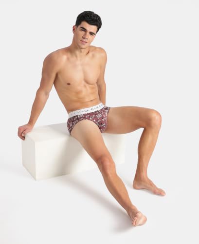 Image of Jockey |Style NY01|Men's Super Combed Cotton Elastane Stretch Printed Brief with Ultrasoft Waistband