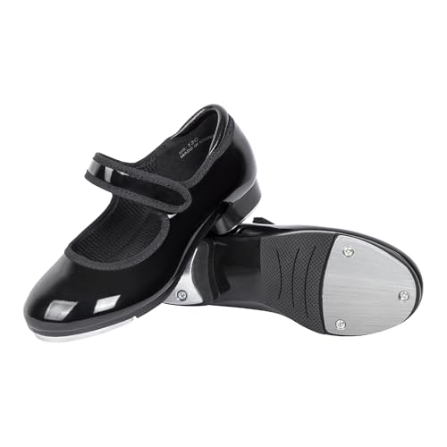 Linodes Upgraded Unisex-Child Easy Strap Tap Shoe with Anti-Slip Sole Patch for Girls and Boys Maryjane Dance Flat4