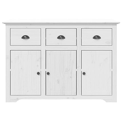 Xichuzi Aparador Alto BODO Madera Maciza Pino Blanco 115,5x43x200,5 cm, Mueble Salon, Aparadores para Salon, Mueble Comedor, Mueble Auxiliar, Aparador Cocina, Aparador Entrada Recibidor - 3206451 - imagen 8