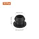 QUARKZMAN Silikonstopfen Silikon Lochstopfen Gummistopfen Blindstopfen Flacher Typ Rund Stopfen Abdeckstopfen für Küchen Gummischotts, Dichtungsstopfen, 8 mm Durchmesser, Schwarz, 10 Stück