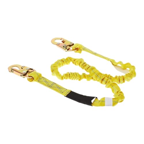 Perfeclan Cordino di Sicurezza per Esterni Imbracatura di Sicurezza Professionale Protezione anticaduta Cintura da Lavoro ad Alta Resistenza Corda per