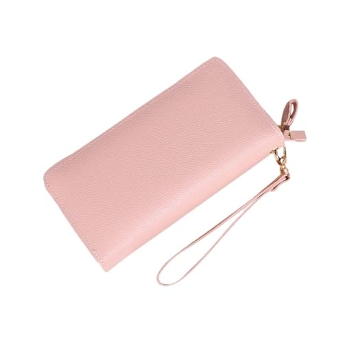 Womens wallet Long Women's Wrist Bag Fashionable Zipper Coin Purse Multi-Card Bag(Pink)3