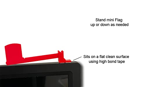 Small Red Call Center Desk Flag With Up And Down Flag Flip Holder Status Stop Help Alert Office Cubicle Signal Lunch Break 5 Inch Tall Mini Style Cute #TOP3