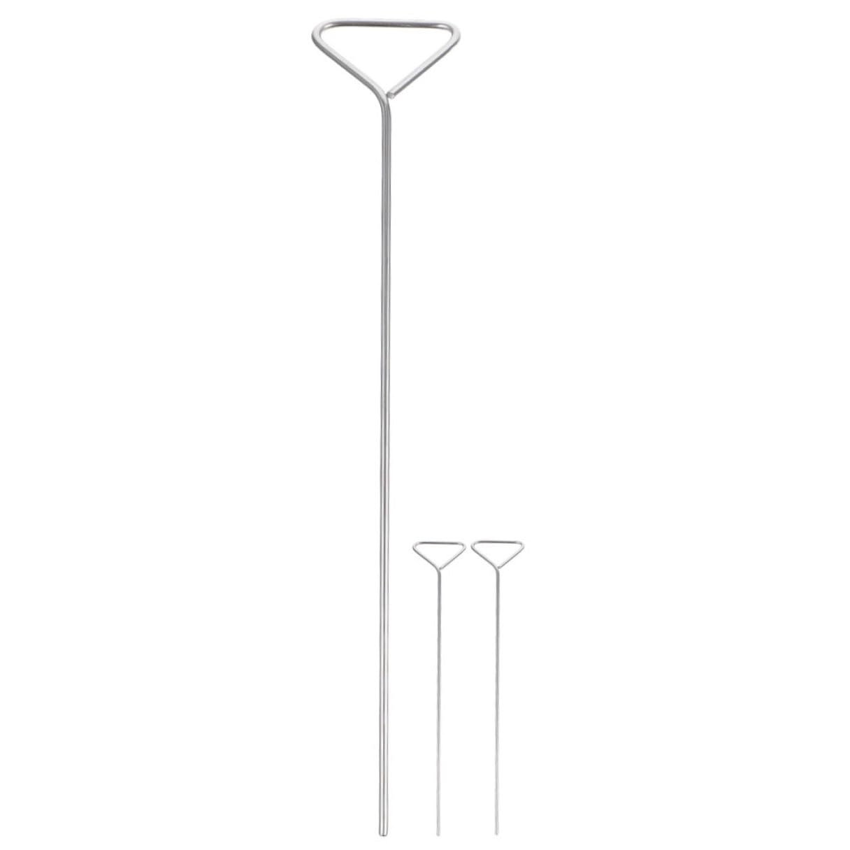 BETOOKY 3pcs Stainless Steel Triangular Cell Spreader Set for Laboratory Use with Cell Scraping and Petri Dish Spreading Functions, Sturdy Silver Material for Precise Lab Procedures