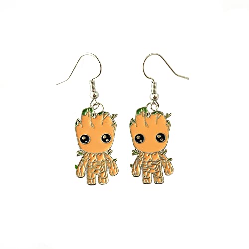Pendientes de superhéroe Grot de TV Movies, regalos para niños, niñas, mujeres y hombres, Zinc Cover