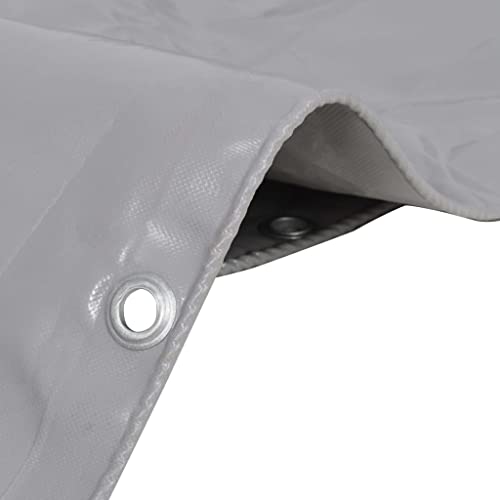Bâche de jardin gris 4x7 m imperméable bâche 650 g/m² avec œillets de fixation extérieure