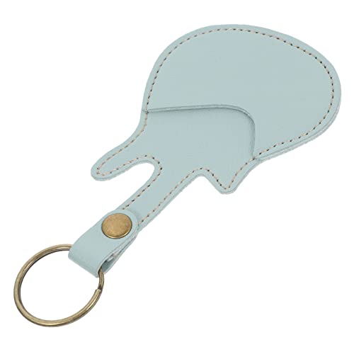 Kisangel Guitar Pick Holder Pouch Portable PU Leather Guitar Picks Storage Bag with Keychain Design Durable Organizer for Guitarists Convenient Carrying