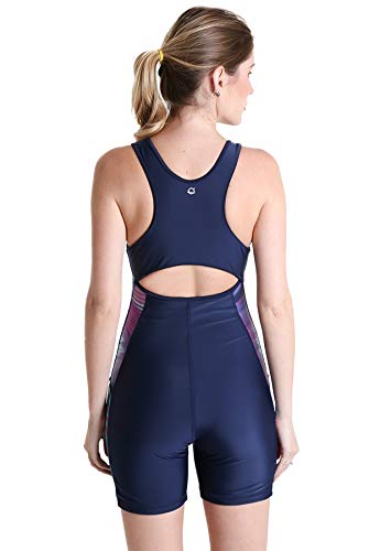 Macaquinho Natação Estampa Digital - Azul Marinho - P