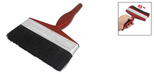 Uxcell 6" Wide Burgundy Red Handle Black Flat Bristle Wall Paint Painting Brush #TOP1