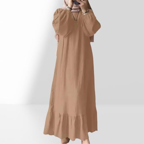 Robe maxi musulmane confortable à poches pour rester libre - 5