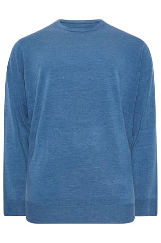 Big & Tall Men's Crew Neck Sweater Pullover Navy4