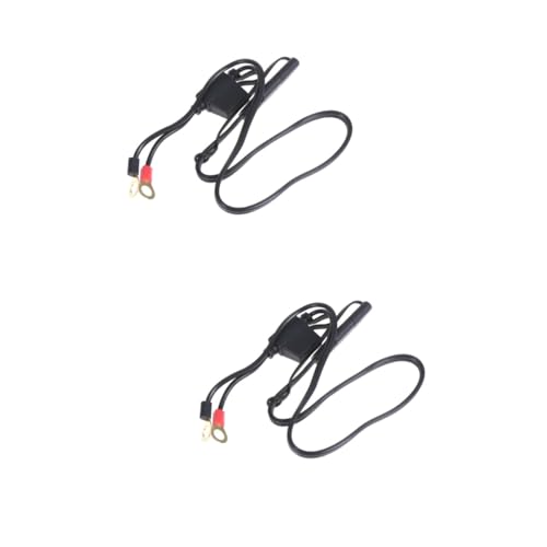 FELTECHELECTR 2pcs Motorcycle Charging Cable Power Cable for Home and Outdoor Use Simple and Tool for Easy Motorcycle Battery Charging