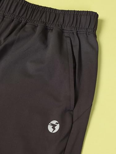Image of TECHNOSPORT Women's Regular Fit Mid Rise Solid Track Pant with Antimicrobial, Stretchable for Gym, Workout & Sports and Regular Use