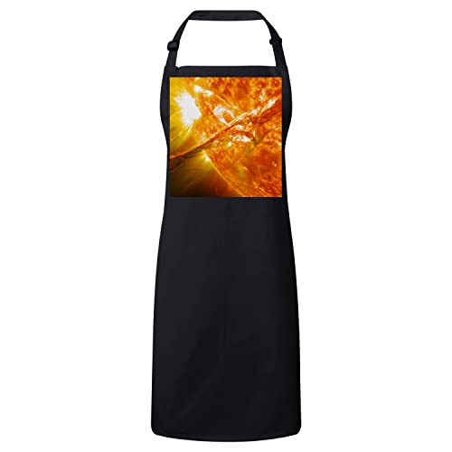 Tablier cuisine noir feu du soleil pour cuisiner en famille