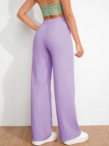 Image of Toochki Trousers for Woman Pants Women's Formal Office Korean | Black Track Pant | Straight | Cotton Spandex Stretchable Trouser | High-Waisted Bottom Wear