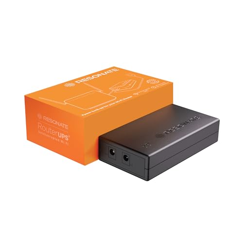 Image of RESONATE RouterUPS Mini CRU12V2AM - Up to 2 Hours Power Backup for Wi-Fi Router, FTTH, ONT Routers. Un-Interrupted Internet as You Work, Shop, Learn from Home. Mini UPS for Router