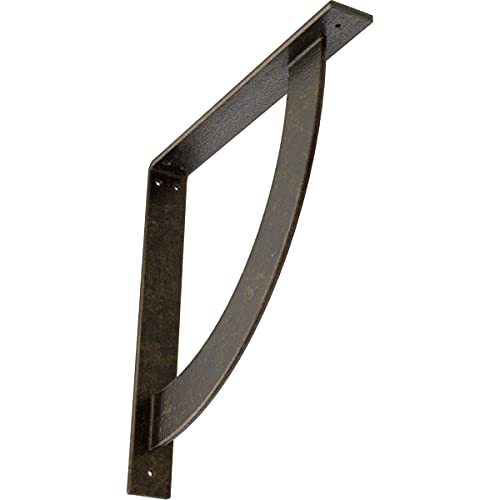 2" W x 16" D x 16" H Bulwark Steel Bracket, Antiqued Pale Gold
