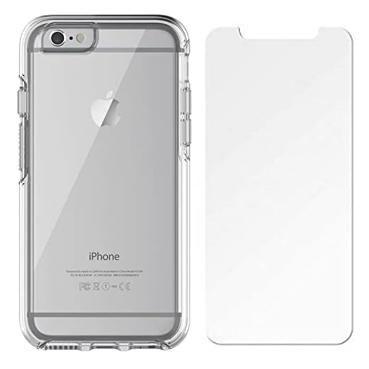 OtterBox Symmetry Series Slim Case for iPhone 6s & iPhone 6 (NOT Plus) with Screen Protector - Non-Retail Packaging - Clear Crystal