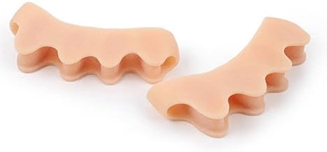 قطعة واحدة، قطعتان من فواصل اصابع القدم مناسبة لتصحيح ورم ابهام القدم، مصنوعة من الجل الناعم، اداة حماية للعناية بالقدم، 1 872396، بدون أسلاك