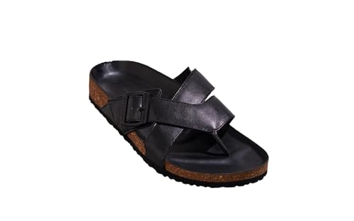 Neeman's Cork Cross Strap Sandals for Men Lightweight, Durable - Main Image