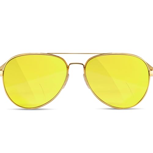 Image of grinderPUNCH Polarized Aviator Sunglasses Men Women 70s Retro Costume UV400