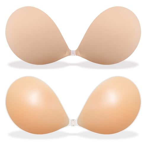 Image of MITALOO Adhesive Bra Invisible Sticky Strapless Push up Backless Reusable Silicone Covering Nipple Bras