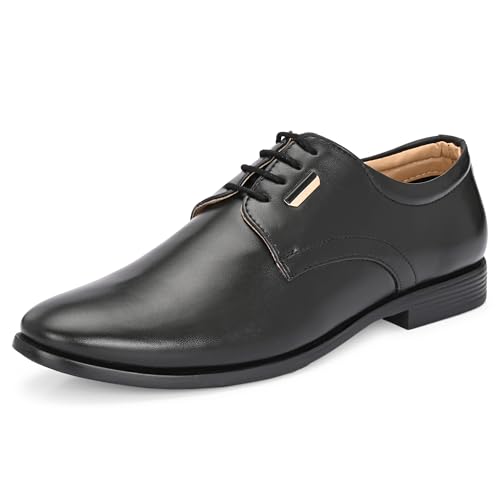 Image of Centrino Men's Formal Shoe | Stylish with Soft Cushioned Insole | Sleek Lace-Up Design for Formal Look | Durable with Anti-Skid Sole | Ideal for Office Wear 9429