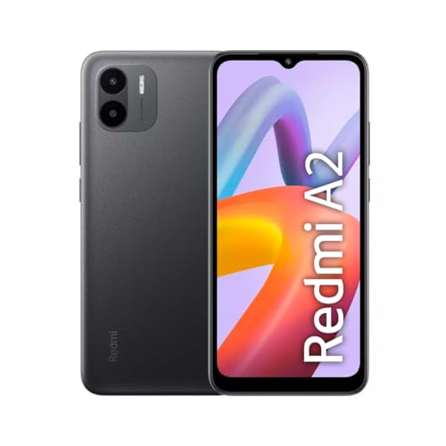 Xiaomi Redmi A2 Negro 2 GB RAM 32 GB ROM, 1 TB de almacenamiento expandible y batería de 5000 mAh (versión del Reino Unido) incluye tarjeta SIM SMARTY GRATIS (renovada)
