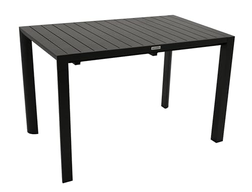 DEGAMO Gartentisch Ausziehtisch Lagos 120/162x70cm, Aluminium anthrazit, Outdoor wetterfest