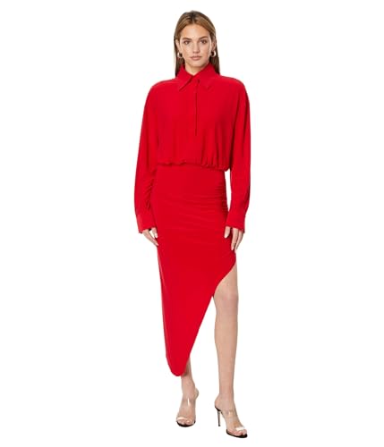 Amazon.com: Oversized Boyfriend NK Shirt Side Drape Gown, Tiger RED, XS :  Clothing, Shoes & Jewelry