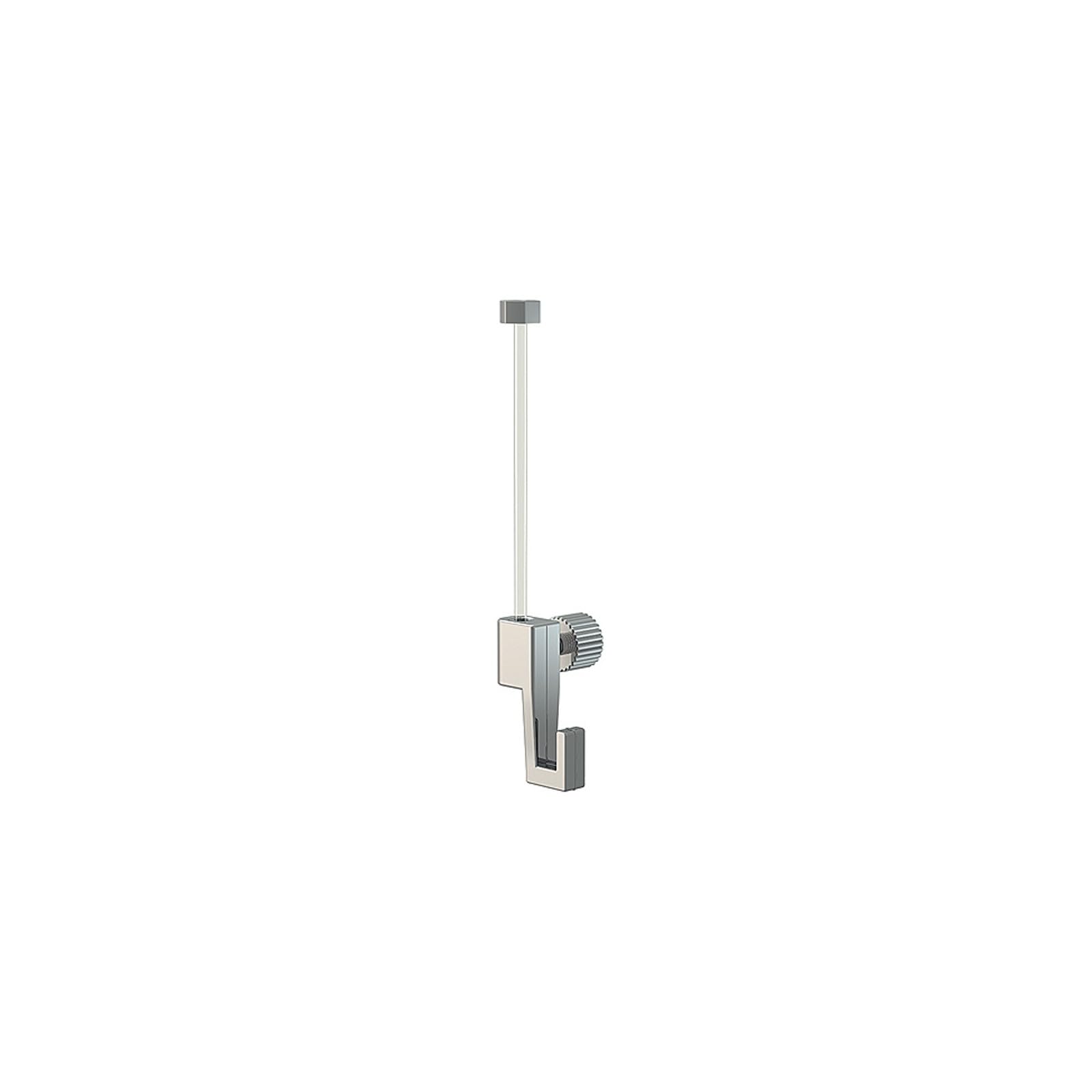 Arti Teq - Lot de 10 Kits de Fixation Câble Perlon Slider 150 cm et Crochet Coulissant Mini Hook - Charge Maximale 4 kg - Transparent