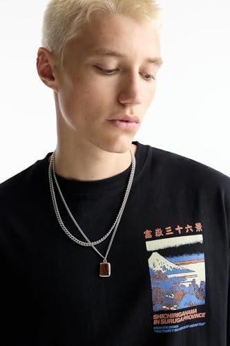 Image of GRECIILOOKS Men's Cotton Blend Oversized Fit T-Shirt Half Sleeve Oversized Round Neck Longline Drop Shoulder | Colorful Printed Men t-Shirt