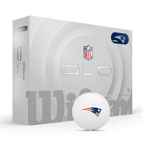 Wilson 2025 Duo Soft NFL Balles golf 12 pcs blanc Patriots