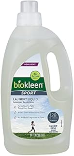 Biokleen Sport Laundry Detergent – 128 HE Loads - Liquid, Concentrated, Eco-Friendly, Non-Toxic, Plant-Based, No Artificial Fragrance, Colors or Preservatives, Sports